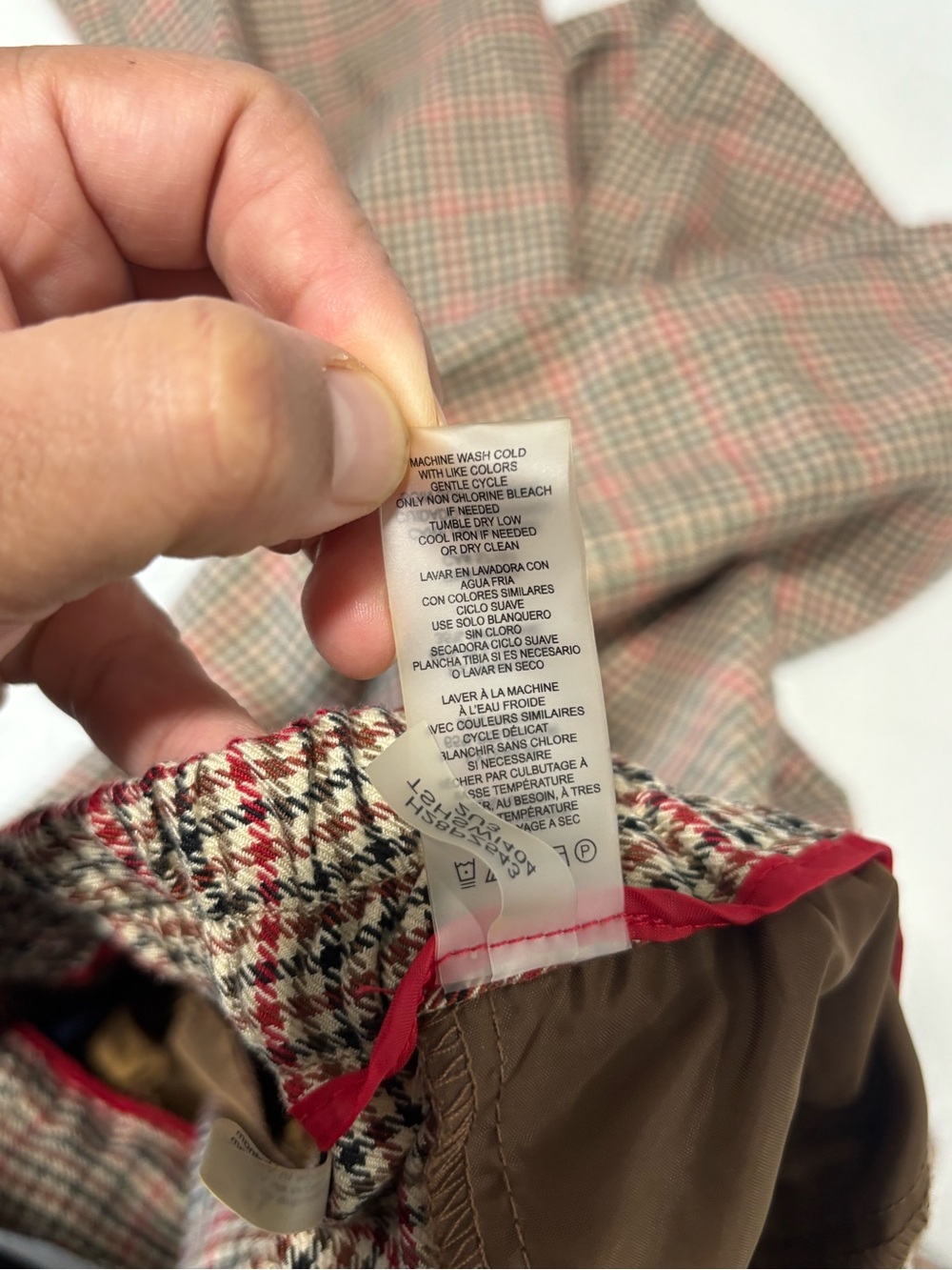 Tommy Hilfiger Brown Glen Plaid Cropped Slim Pants - Picture 13 of 14
